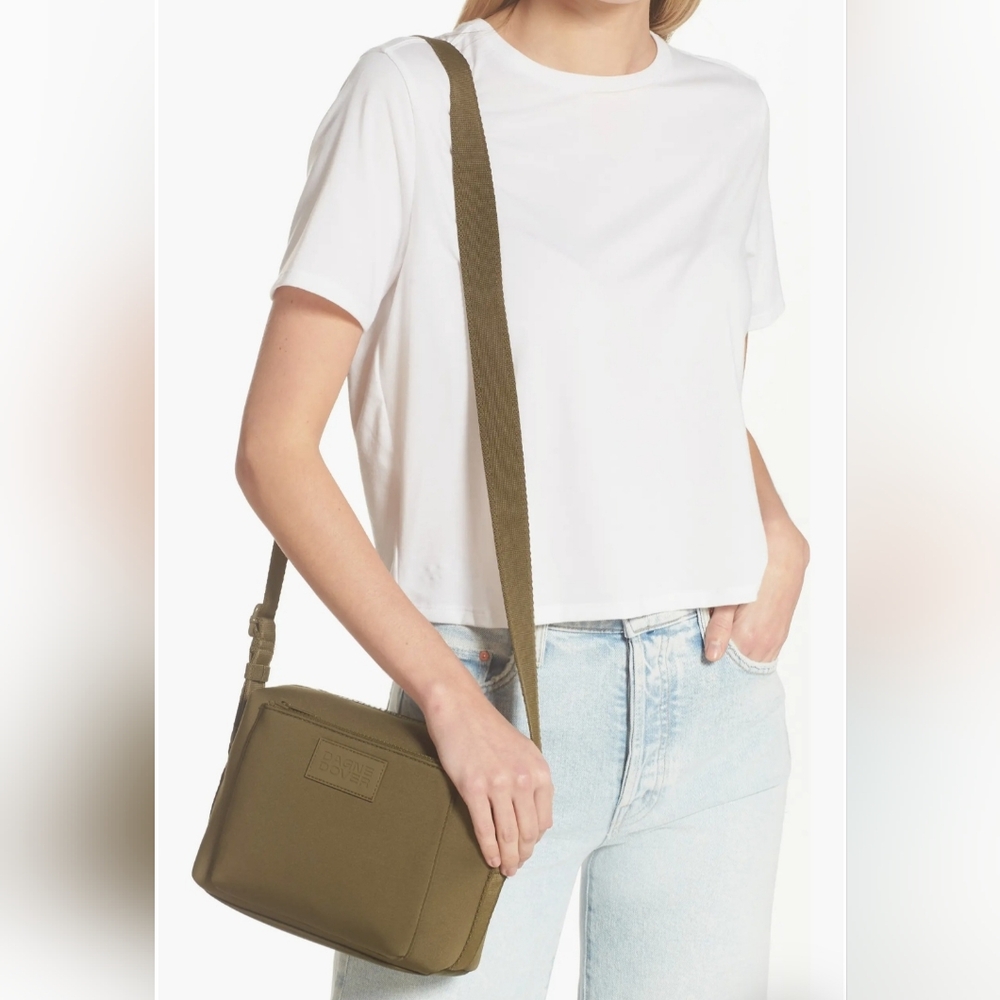 Dagne Dover Micah Neoprene Crossbody Bag Dark Moss - Picture 13 of 13